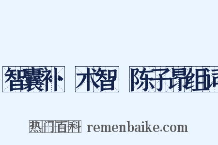 智囊补·术智·陈子昂组词是什么意思的图片